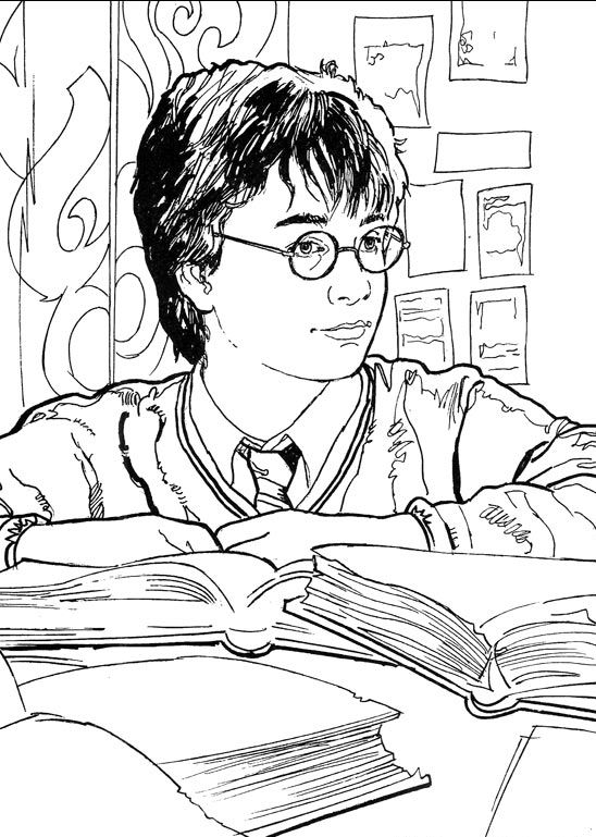 Plansa de colorat cu Harry Potter 193 105